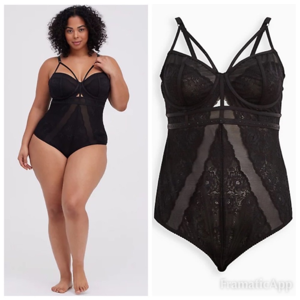 Elegant Black Lace Bodysuit